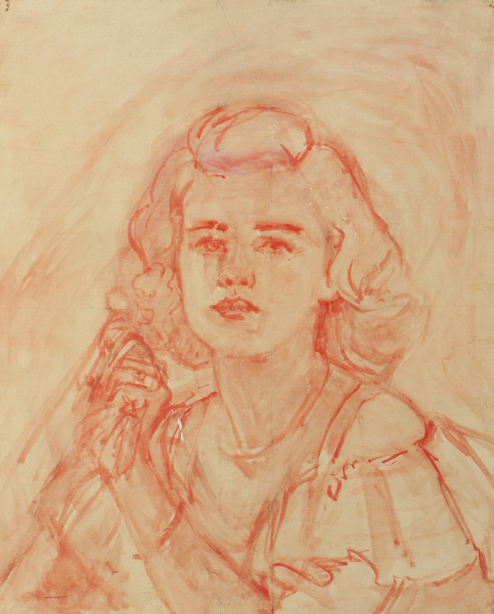 Emily B. Waite Oil on Canvas Portrait Study