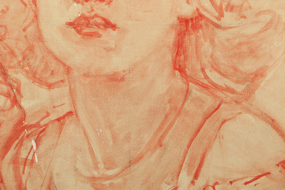 Emily B. Waite Oil on Canvas Portrait Study