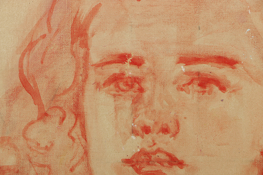 Emily B. Waite Oil on Canvas Portrait Study