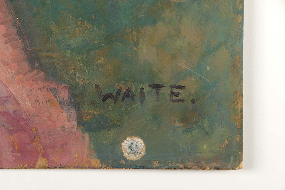 Emily B. Waite Oil Painting on Wood Panel Portrait of a Woman