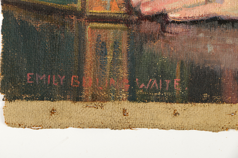 Emily B. Waite Oil on Canvas Portrait of Woman