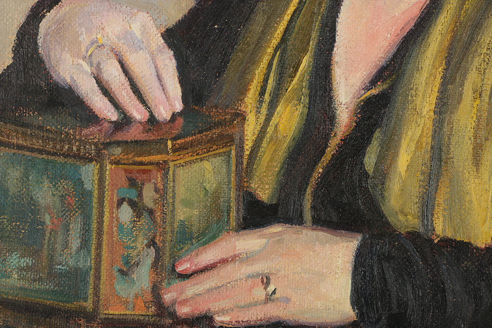 Emily B. Waite Oil on Canvas Portrait of Woman