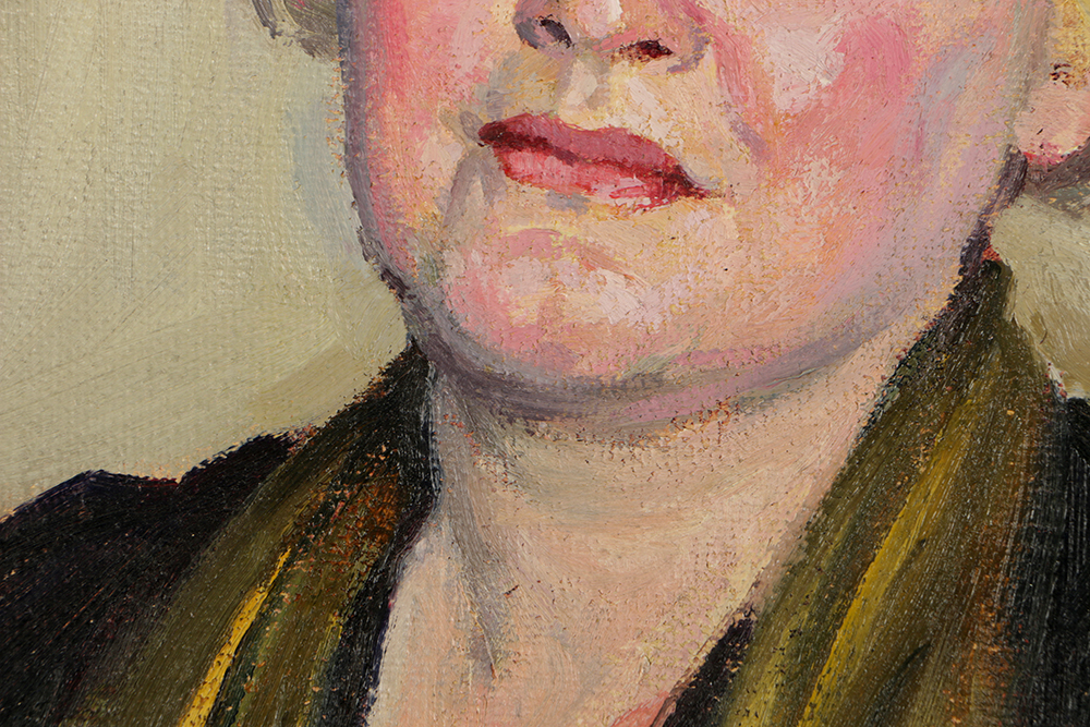 Emily B. Waite Oil on Canvas Portrait of Woman