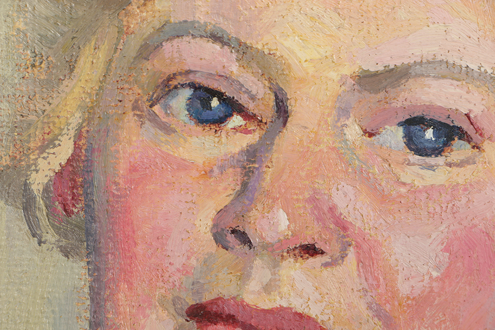 Emily B. Waite Oil on Canvas Portrait of Woman