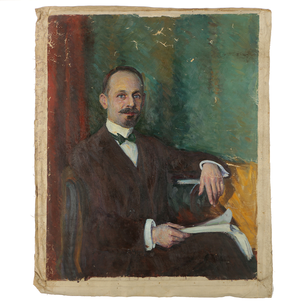 Emily B. Waite Oil on Canvas Portrait of Man