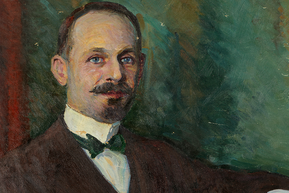 Emily B. Waite Oil on Canvas Portrait of Man