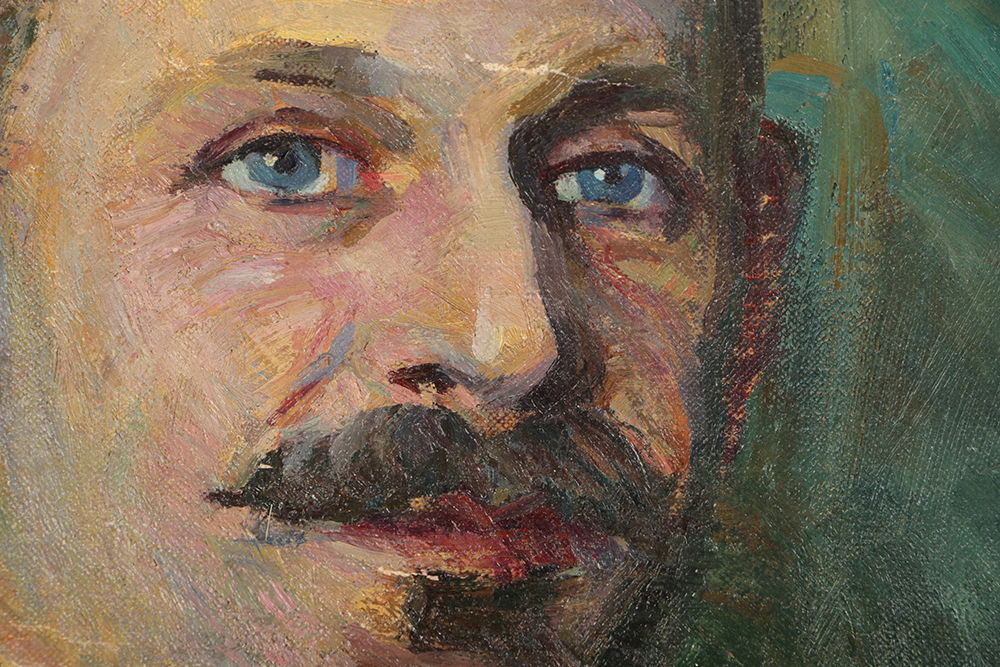 Emily B. Waite Oil on Canvas Portrait of Man