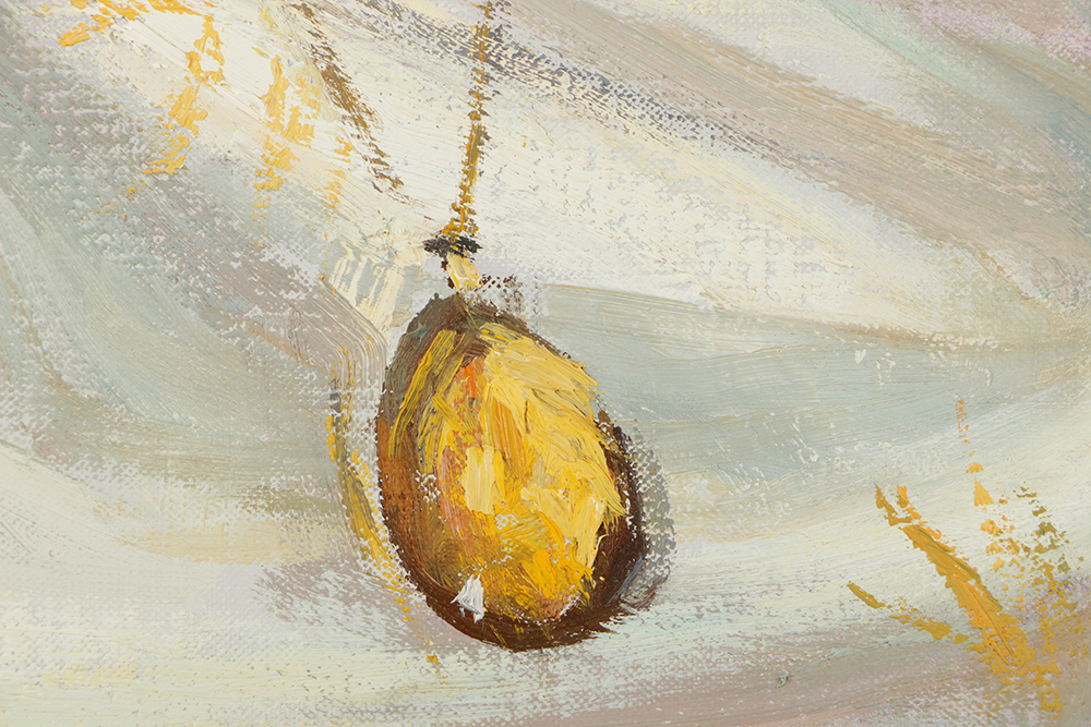 Emily B. Waite Oil on Canvas "Portrait of Mrs. H. Ladd Plumley"