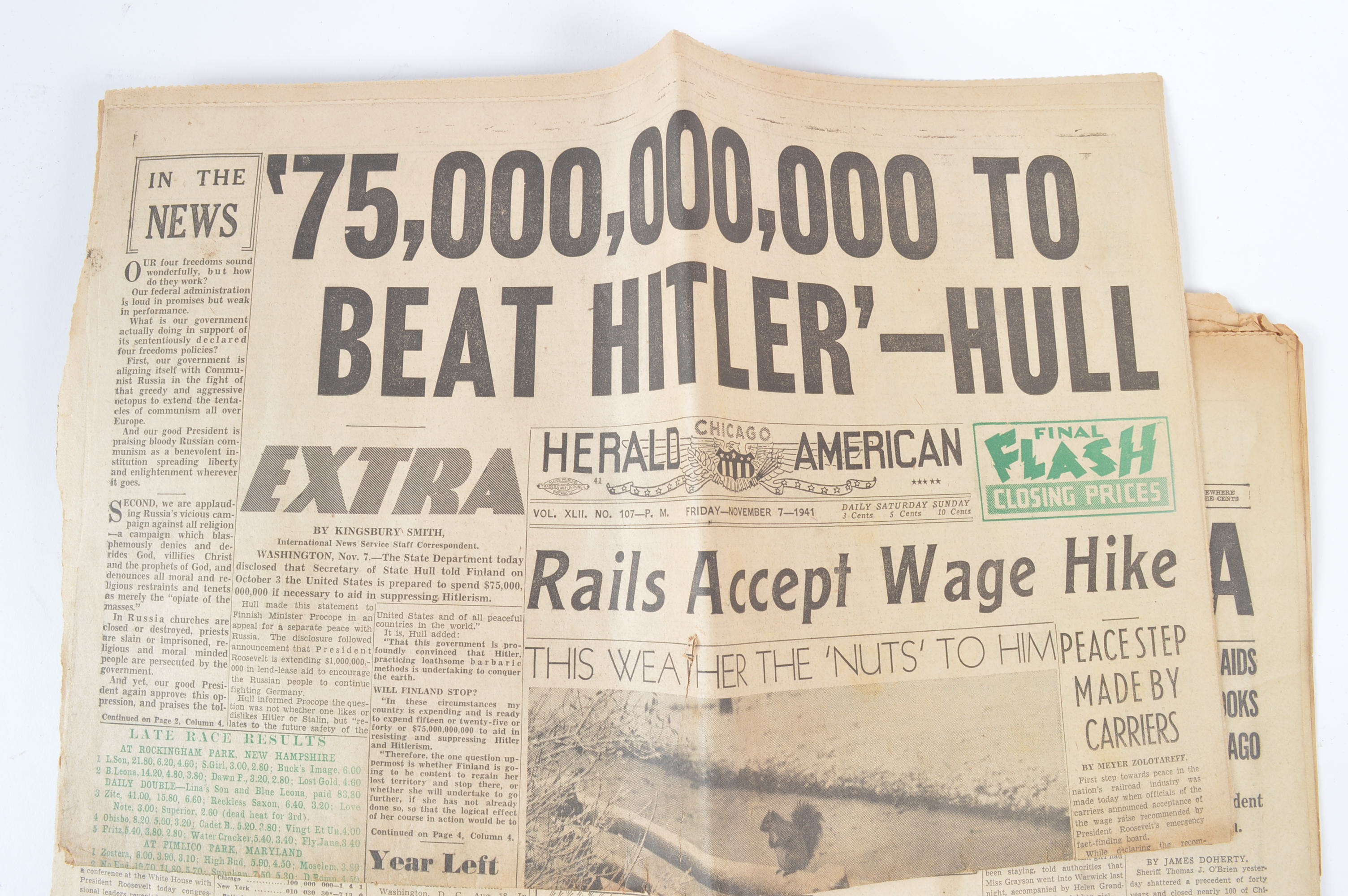 WWII Newspapers and Time Magazine from 1941