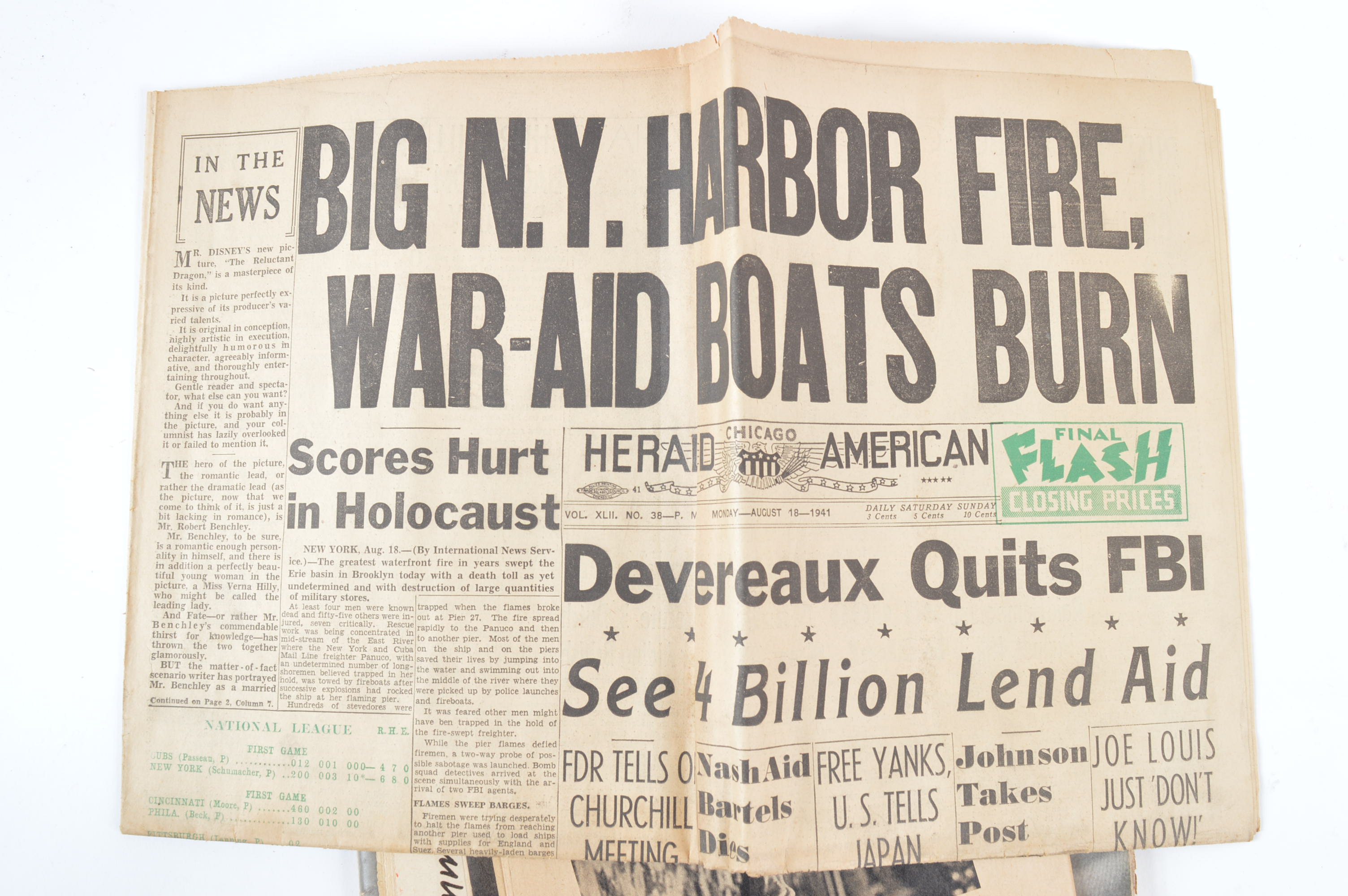 WWII Newspapers and Time Magazine from 1941