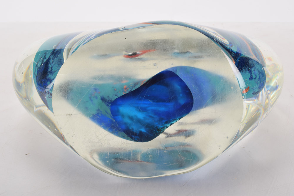 Glass Sculpture with Fish