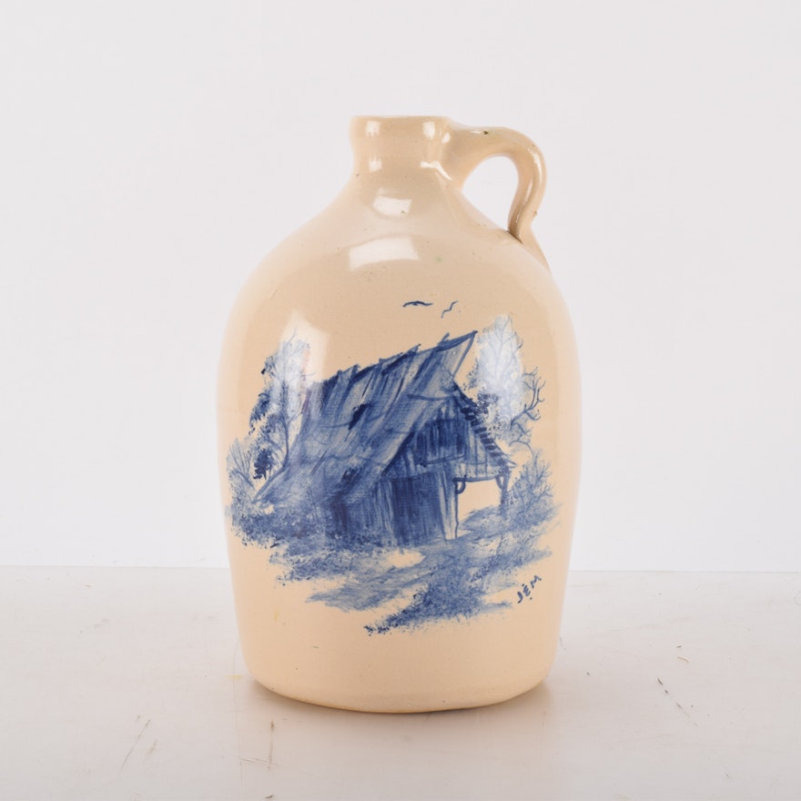 P. R. Storie Pottery Co. Hand-Painted Pottery Jug