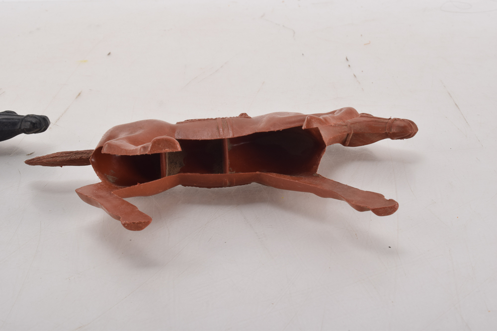 Vintage Plastic Horse Toys Including Louis Marx "Thunderbolt, "Bonanza", and Tim-Mee