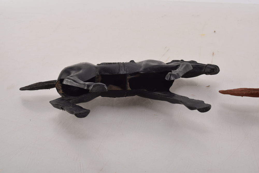 Vintage Plastic Horse Toys Including Louis Marx "Thunderbolt, "Bonanza", and Tim-Mee