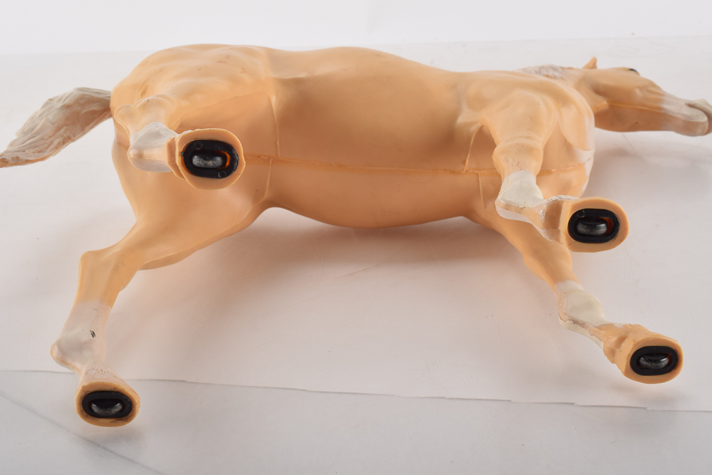 Vintage Plastic Horse Toys Including Louis Marx "Thunderbolt, "Bonanza", and Tim-Mee