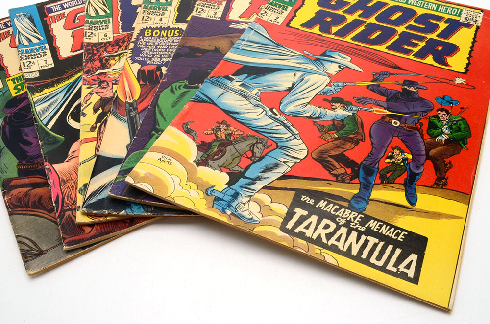 Vintage Marvel Comics "The Ghost Rider" Issues No. 2-7