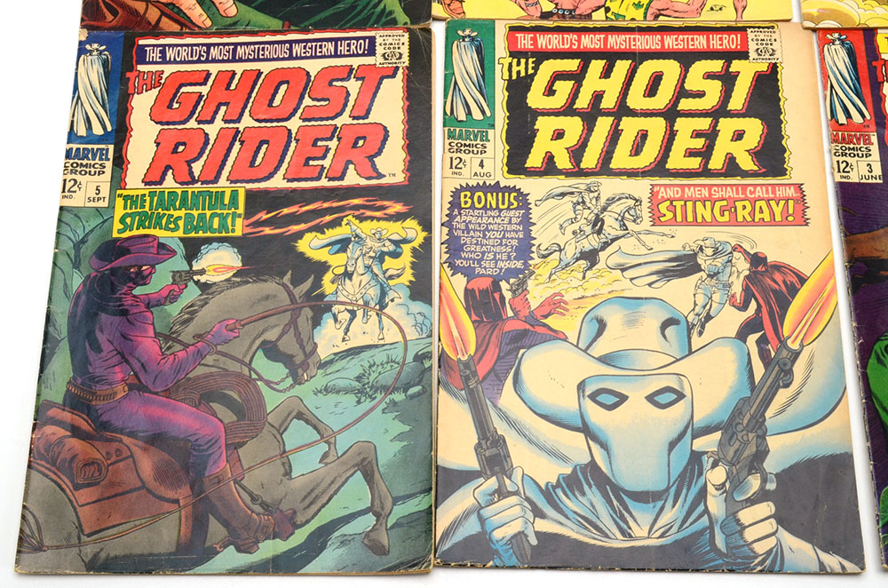 Vintage Marvel Comics "The Ghost Rider" Issues No. 2-7