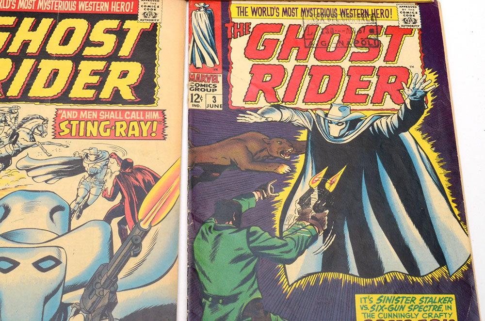 Vintage Marvel Comics "The Ghost Rider" Issues No. 2-7