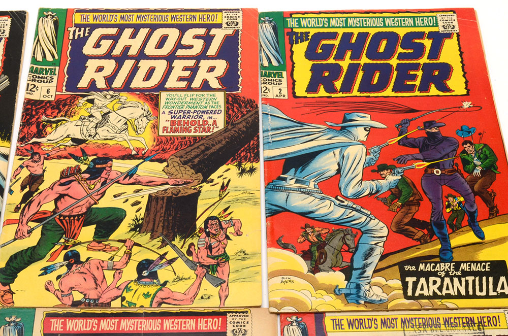 Vintage Marvel Comics "The Ghost Rider" Issues No. 2-7