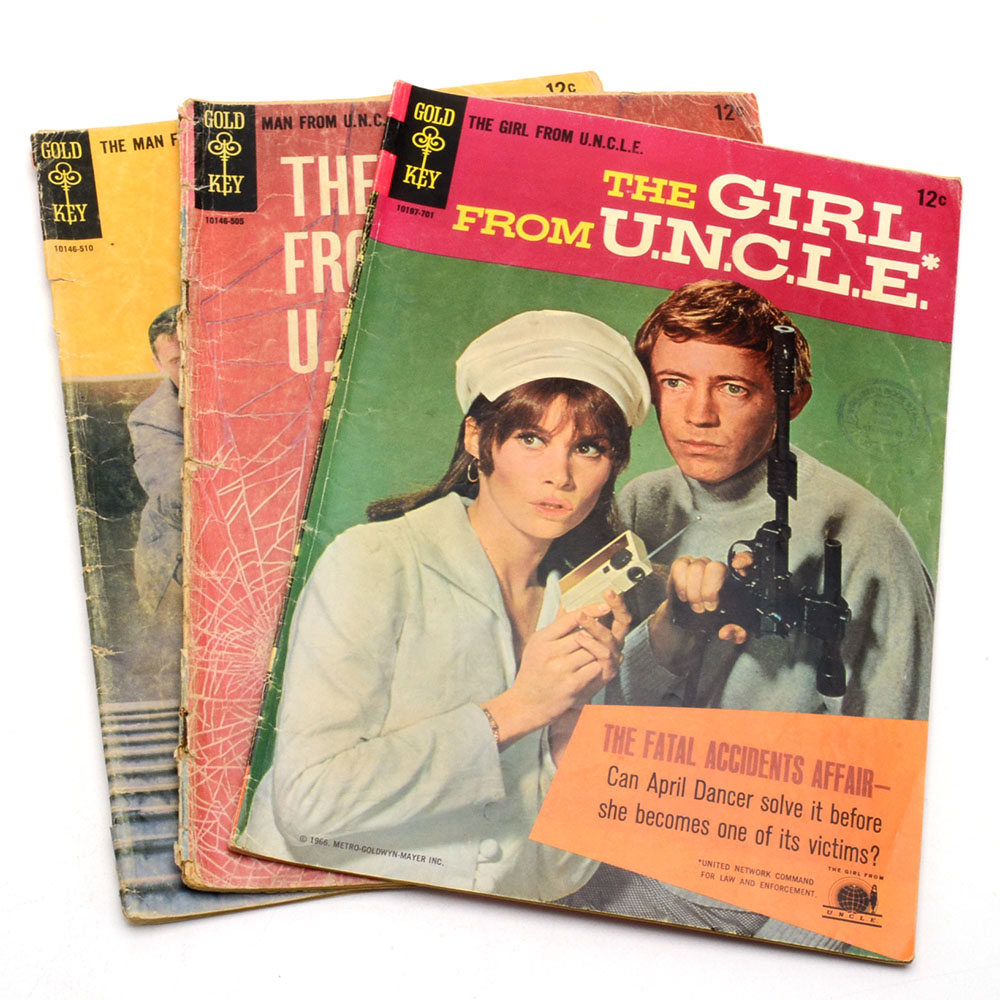 Vintage Gold Key "The Girl from U.N.C.L.E." and "The Man From U.N.C.L.E." Comics