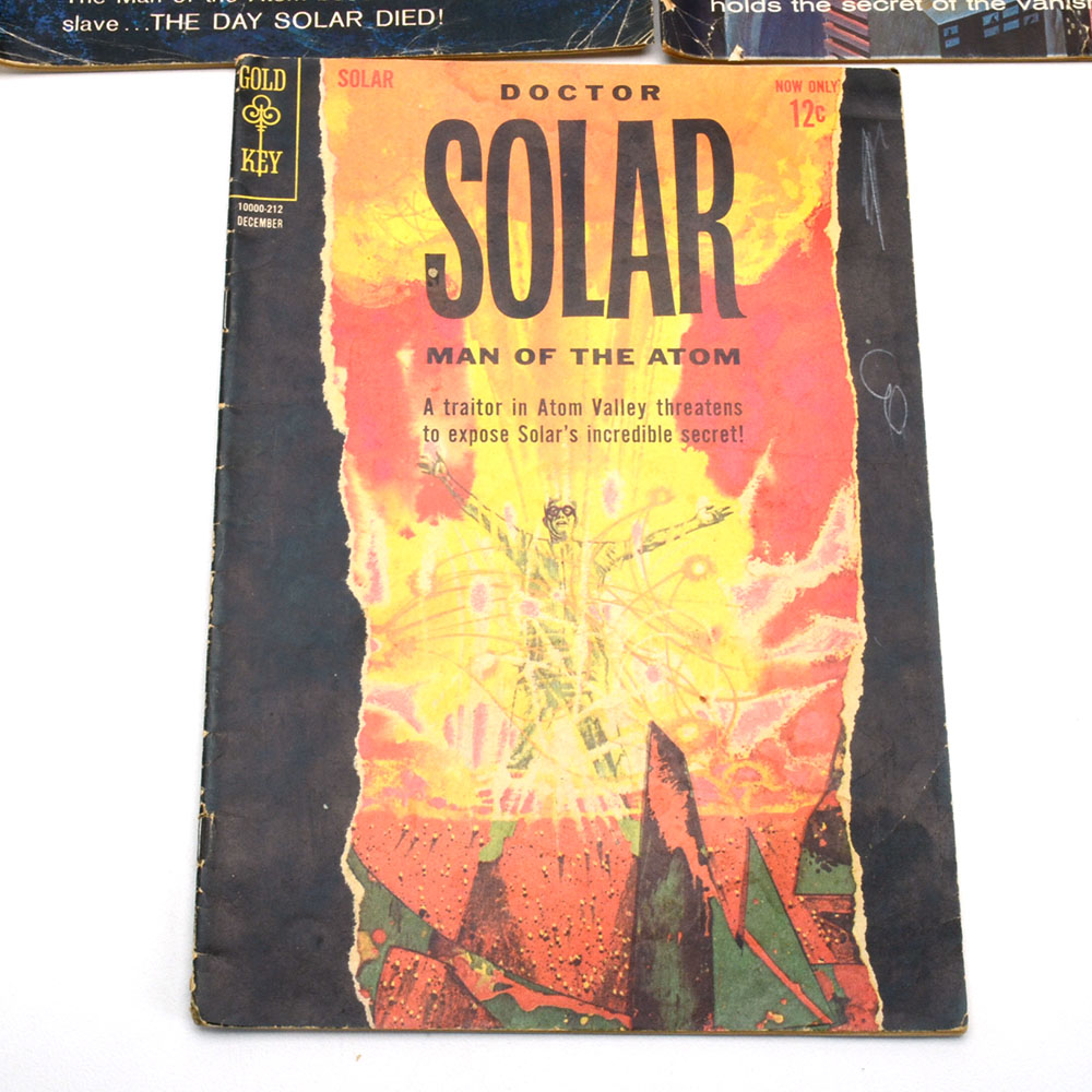 Six Vintage "Doctor Solar Man of the Atom" Gold Key Comic Books