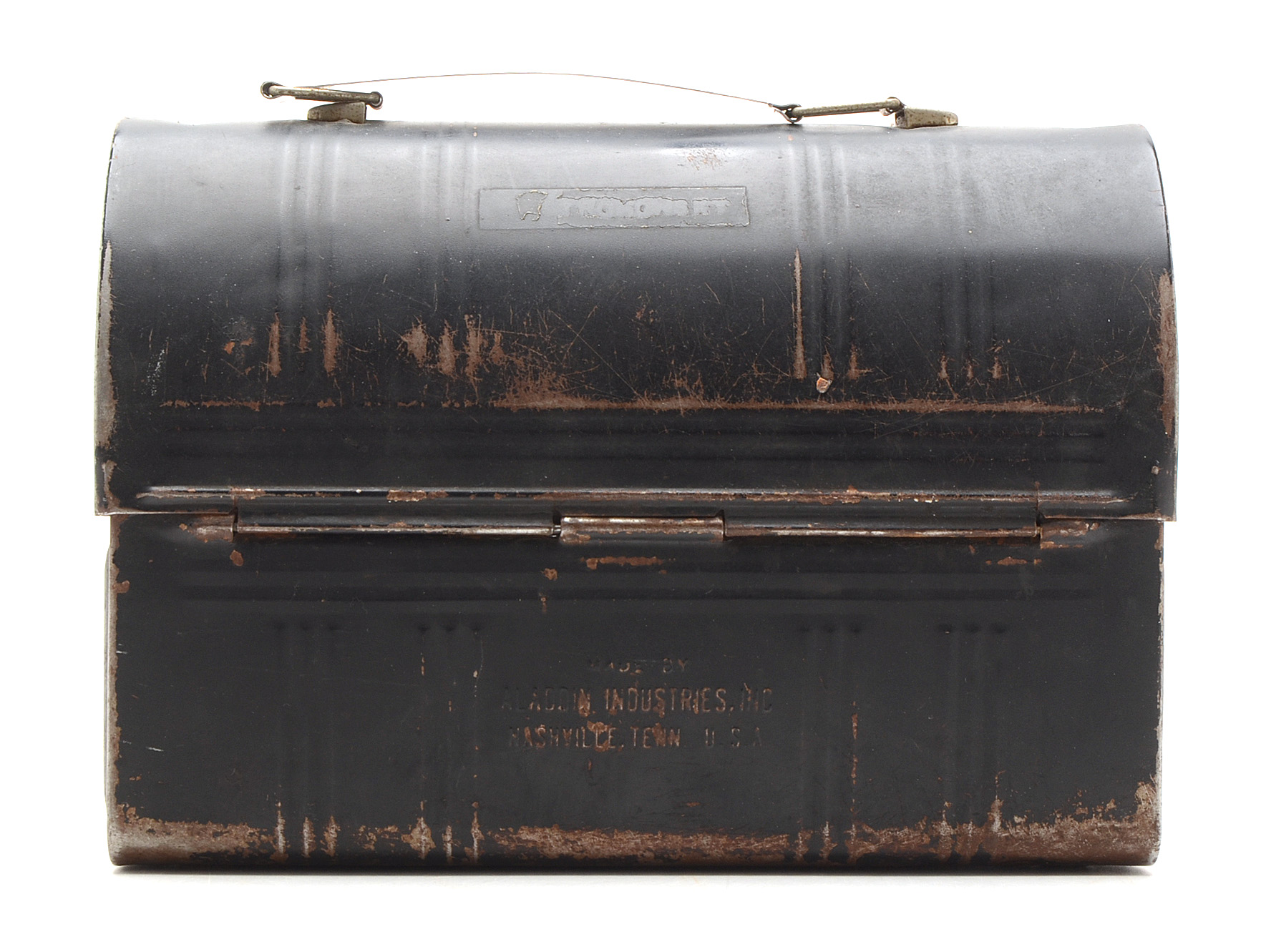 Vintage Black Tin Lunchbox and Thermos