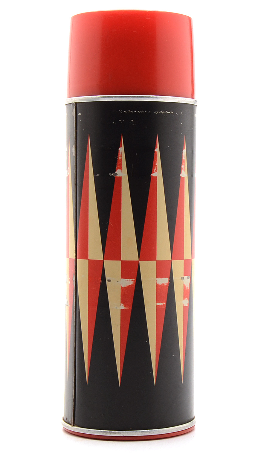 Vintage Black Tin Lunchbox and Thermos