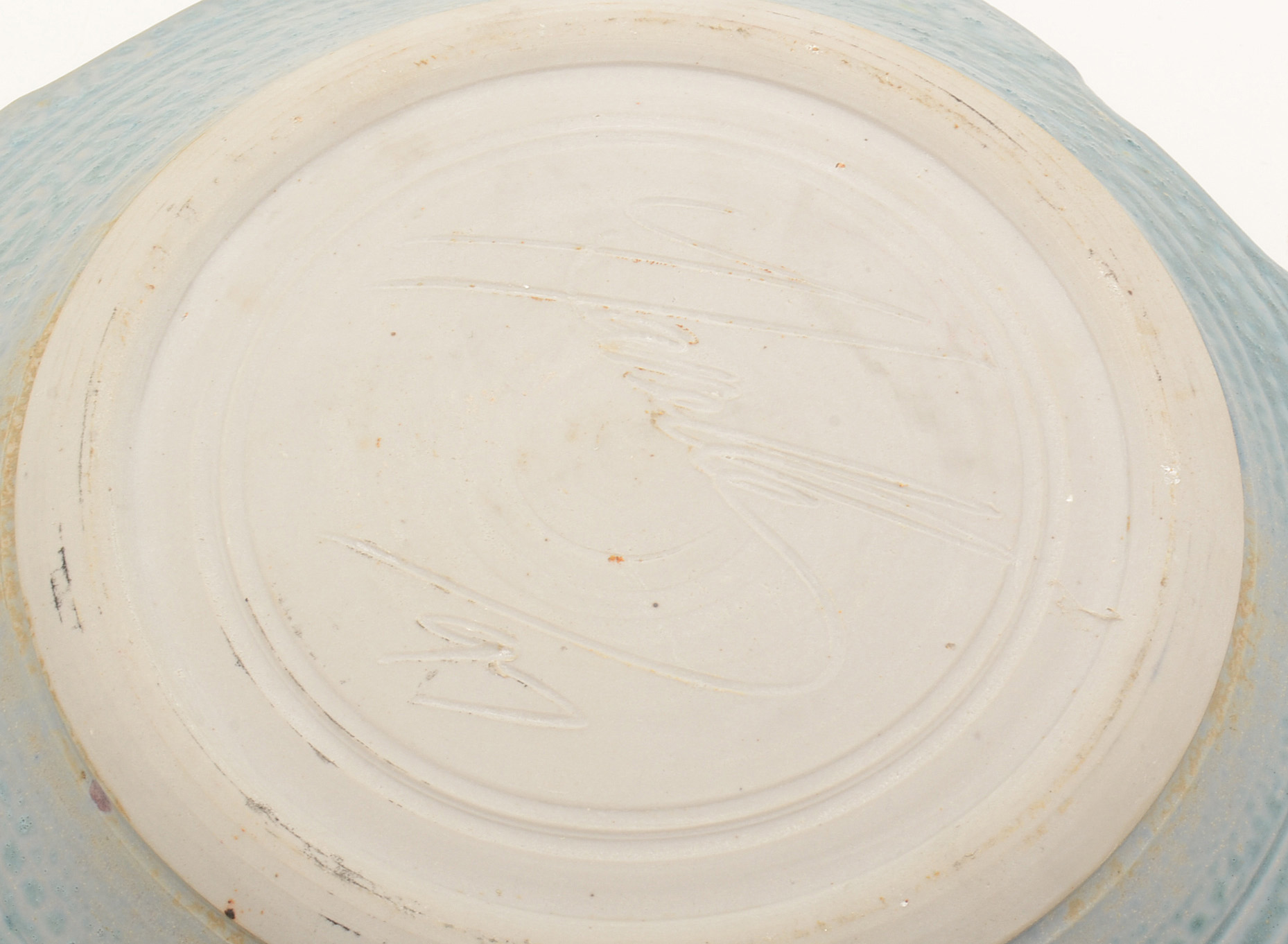 Signed, Hand Thrown and Altered White Stoneware Bowl