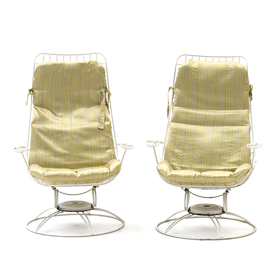 Pair of Vintage Outdoor Swivel Chairs
