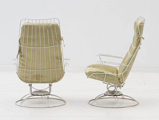 Pair of Vintage Outdoor Swivel Chairs