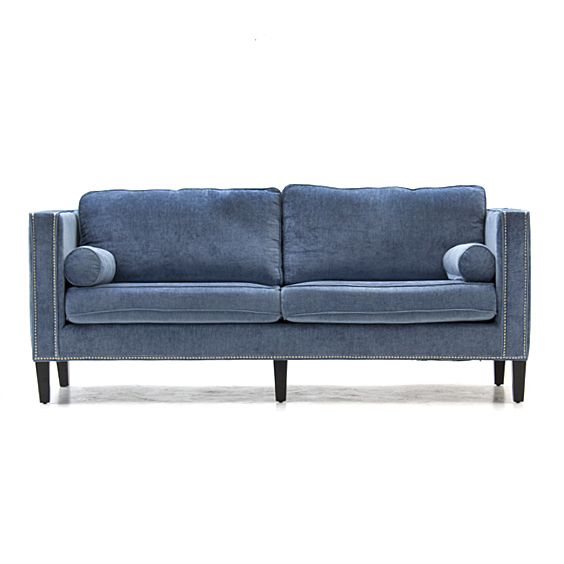 Tov "Cooper" Sofa in Blue Velvet