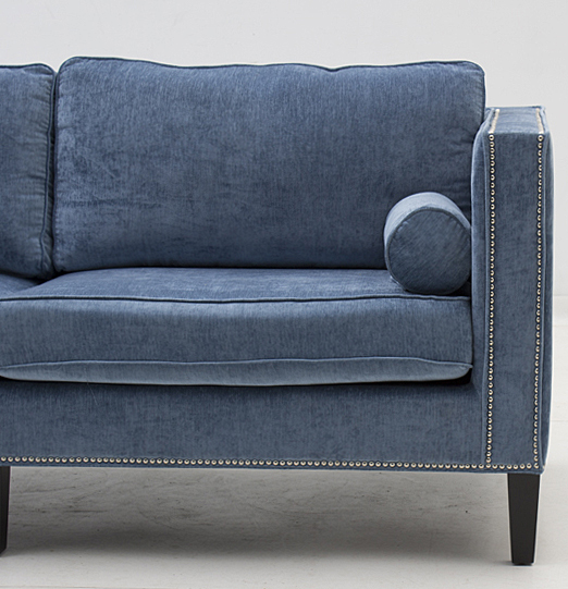 Tov "Cooper" Sofa in Blue Velvet