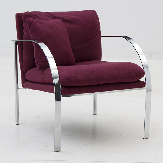 Mid Century Modern Chrome Arm Chairs