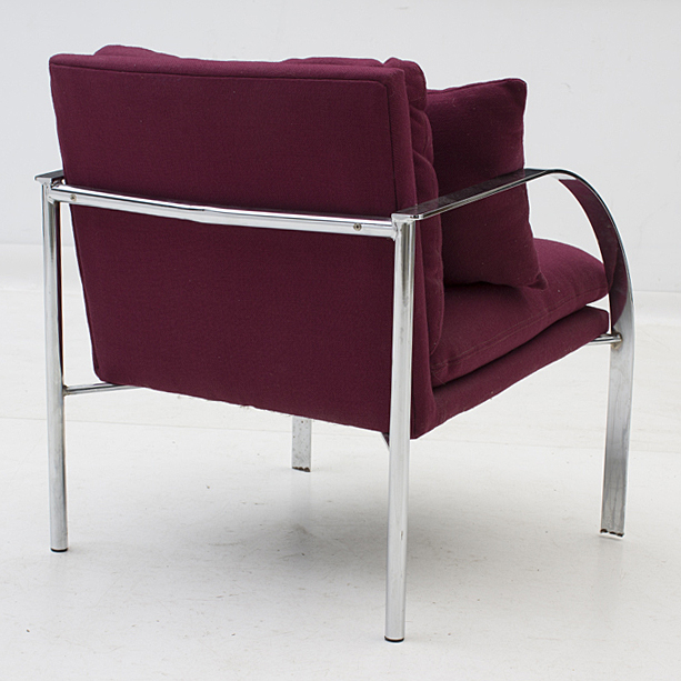 Mid Century Modern Chrome Arm Chairs