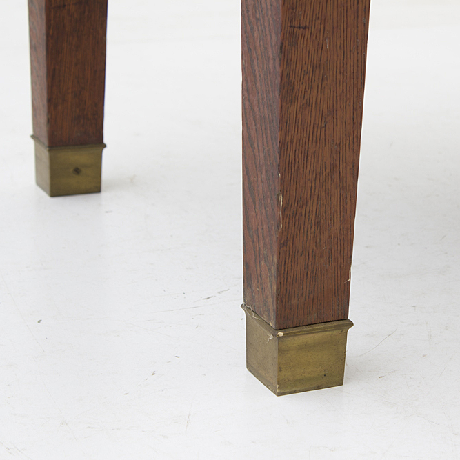 Vintage Retail Oak Framed Display Case on Square Legs