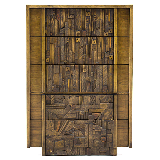 Brutalist Five-Drawer Dresser by Lane