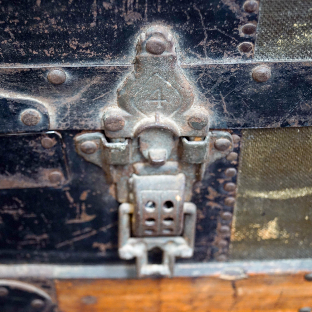Wood and Metal Steamer Trunk