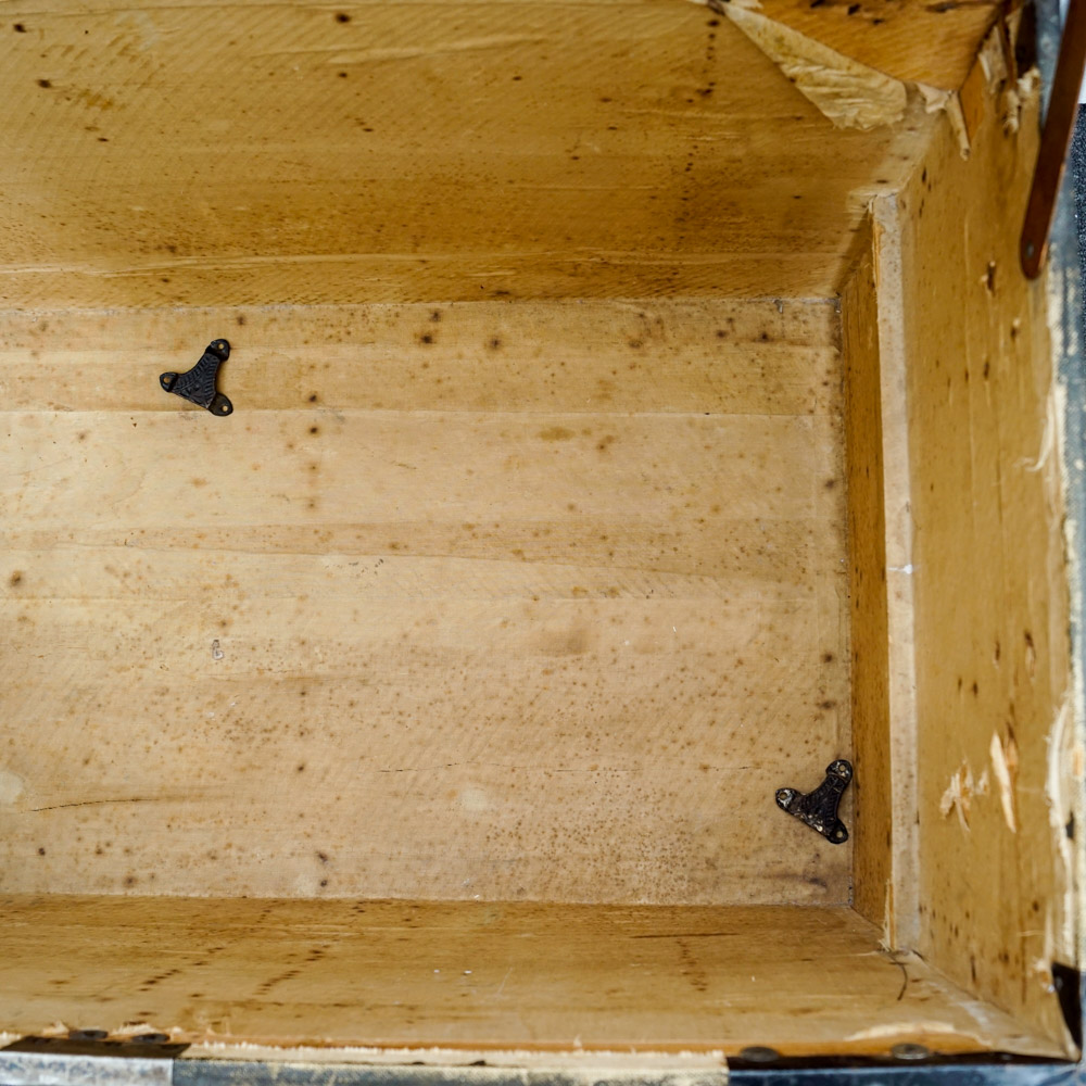 Wood and Metal Steamer Trunk