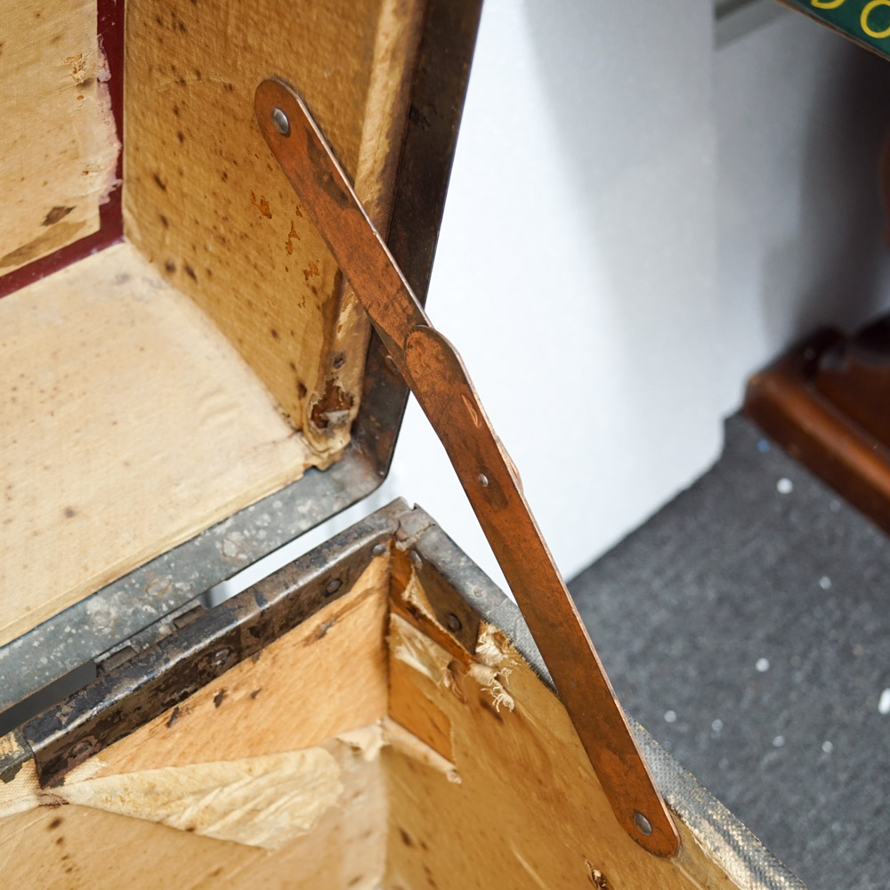 Wood and Metal Steamer Trunk