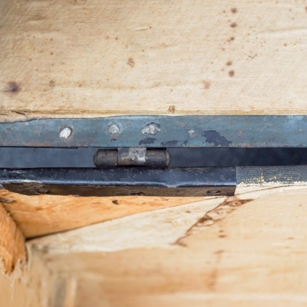 Wood and Metal Steamer Trunk