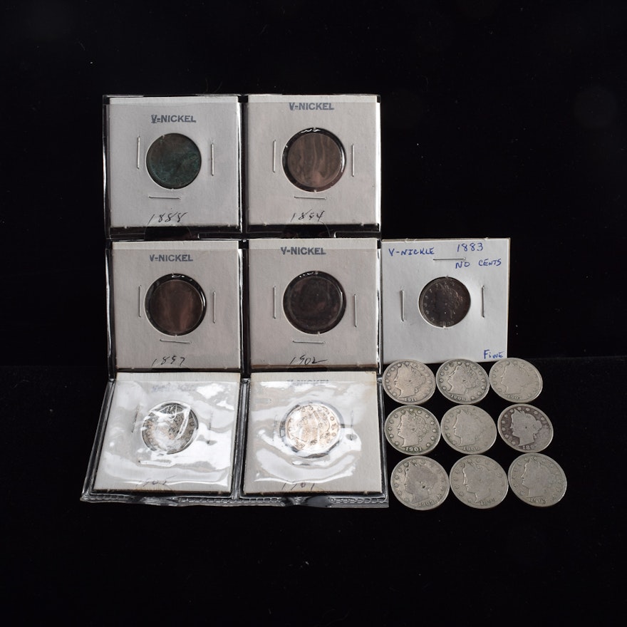 Collection of Liberty Head "V"-Nickels
