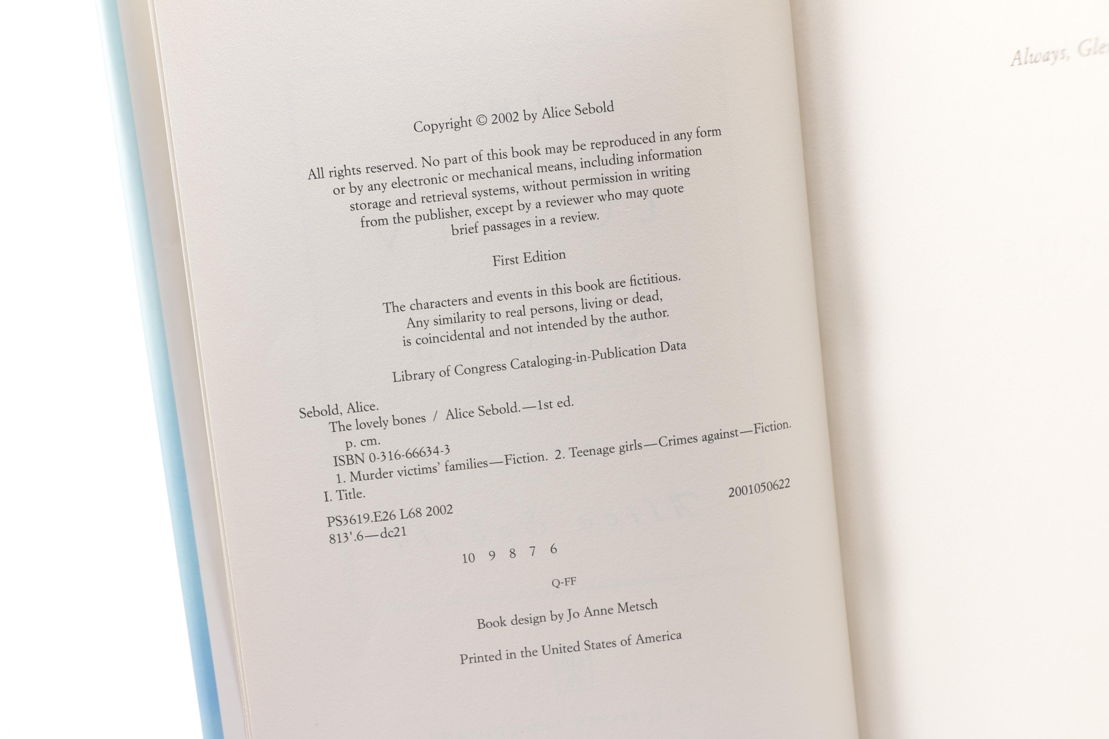 Modern Fiction Books Featuring "The Lovely Bones" by Alice Sebold