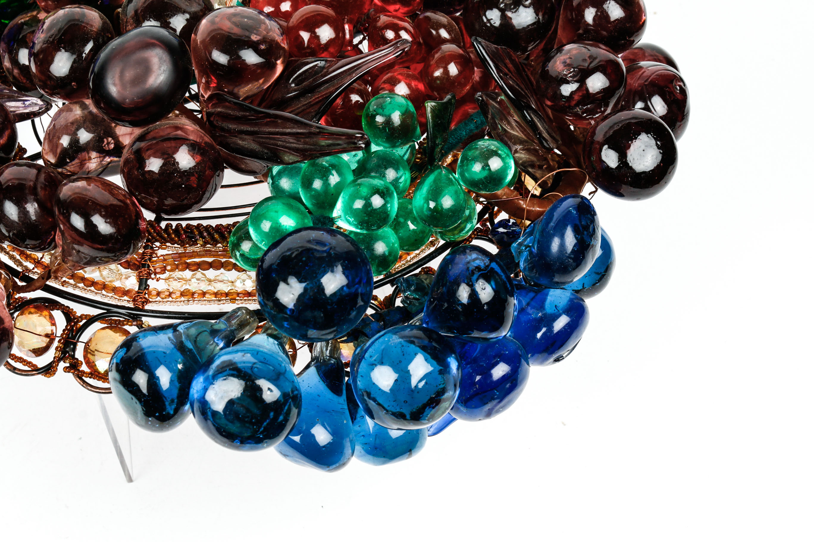 Art Glass and Bead Table Lamp