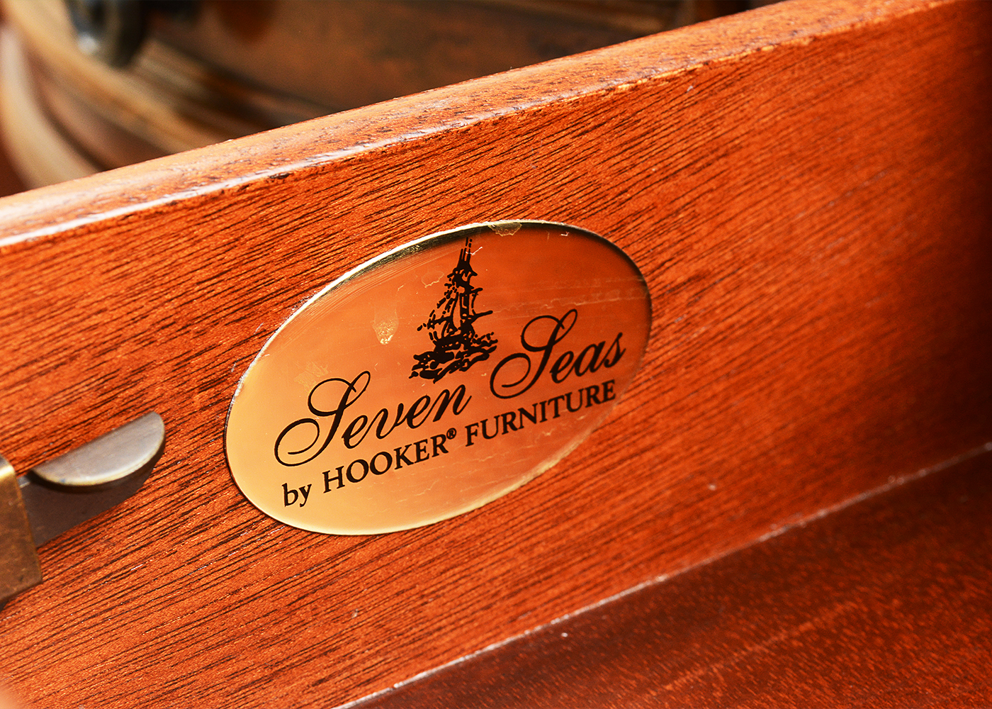 Hooker Kidney-Shaped Executive Desk and Baird Presidential Chair