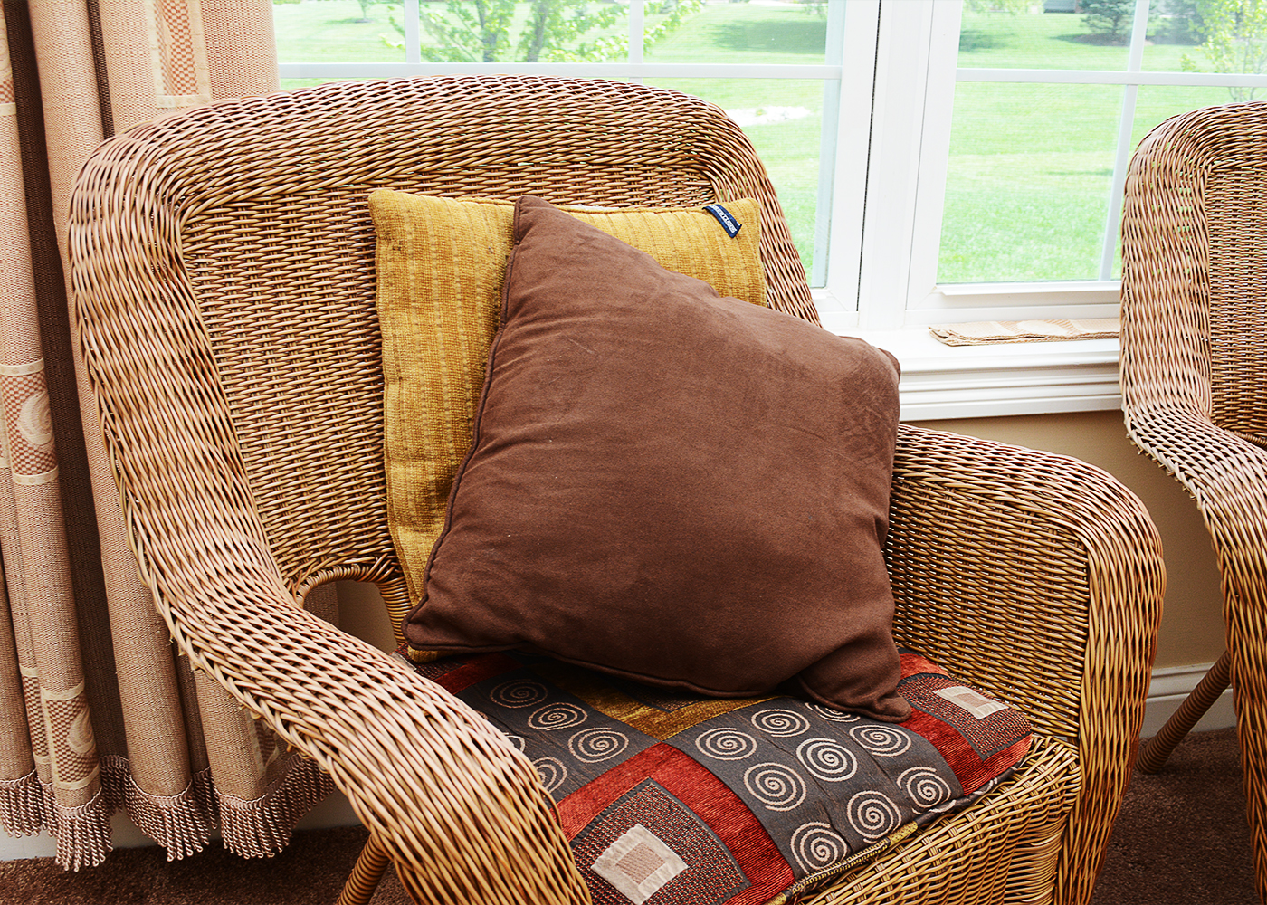 Hampton Bay Wicker Chairs and Side Table