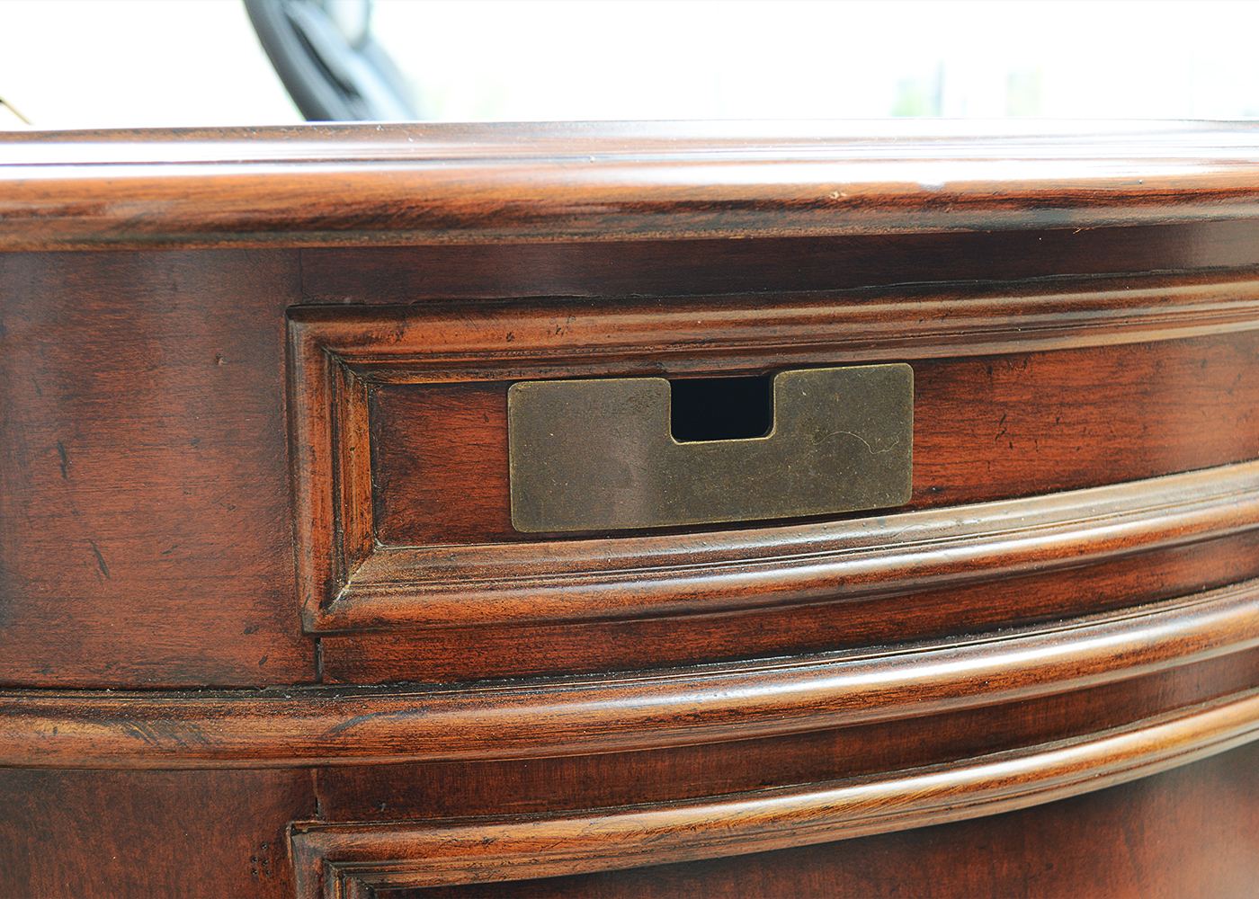 Hooker Kidney-Shaped Executive Desk and Baird Presidential Chair