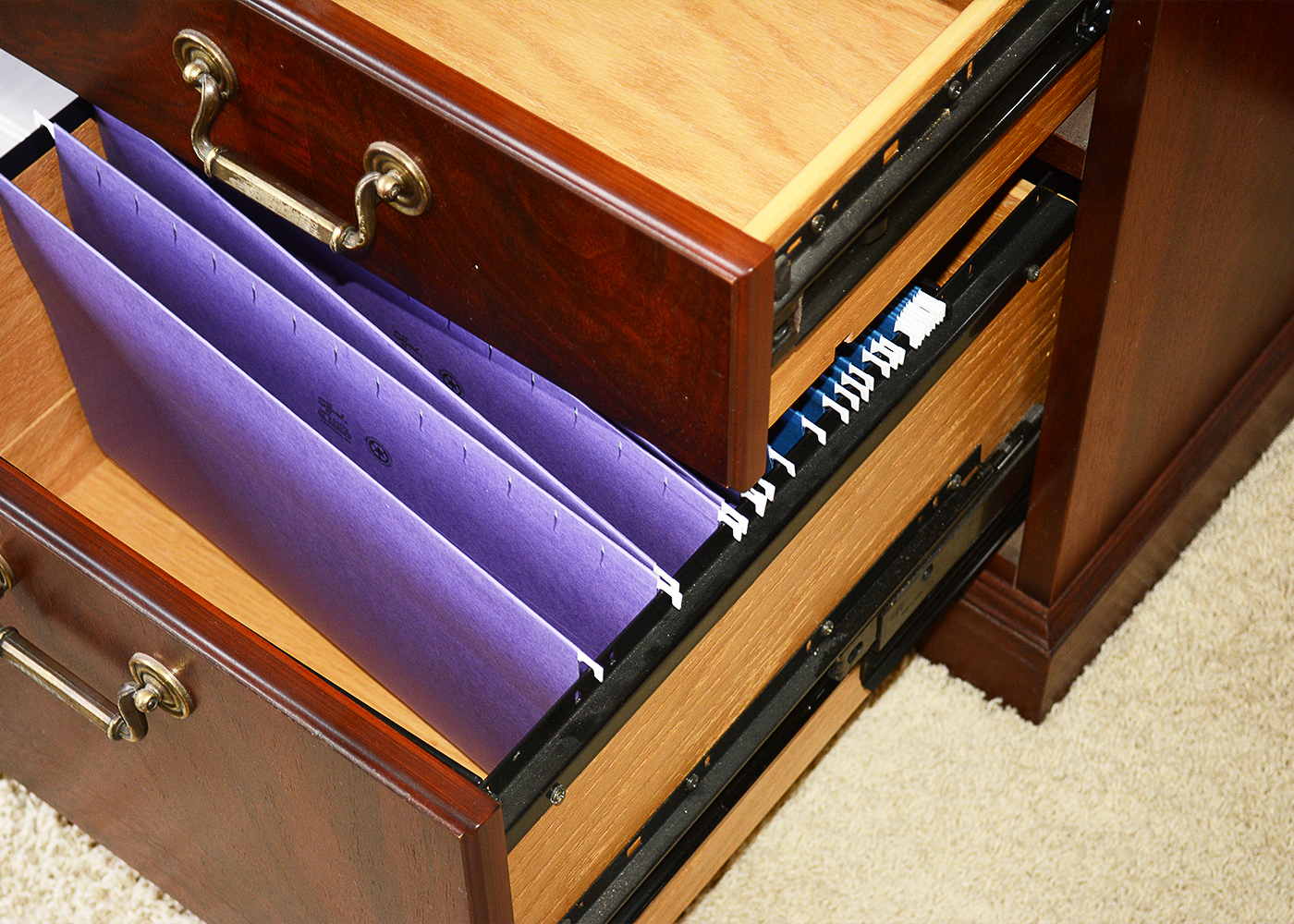 Hooker Kidney-Shaped Executive Desk and Baird Presidential Chair