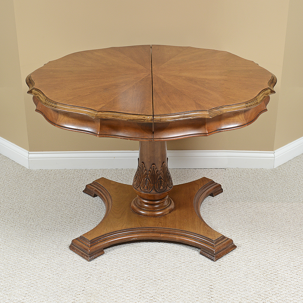 "White Furniture Company" Wood Pedestal Table