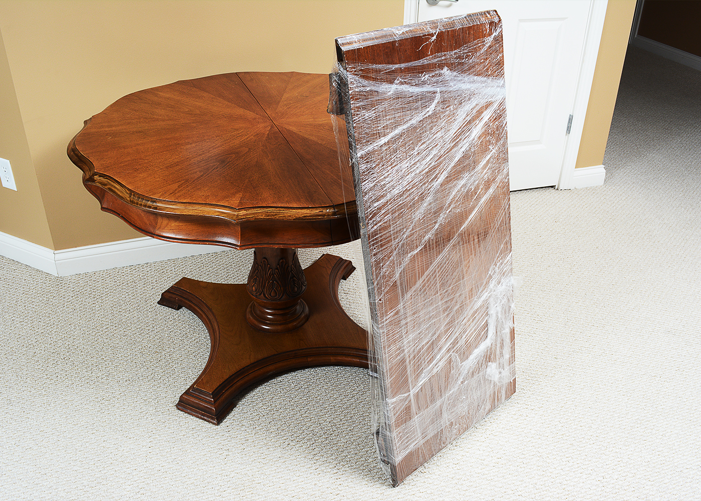 "White Furniture Company" Wood Pedestal Table
