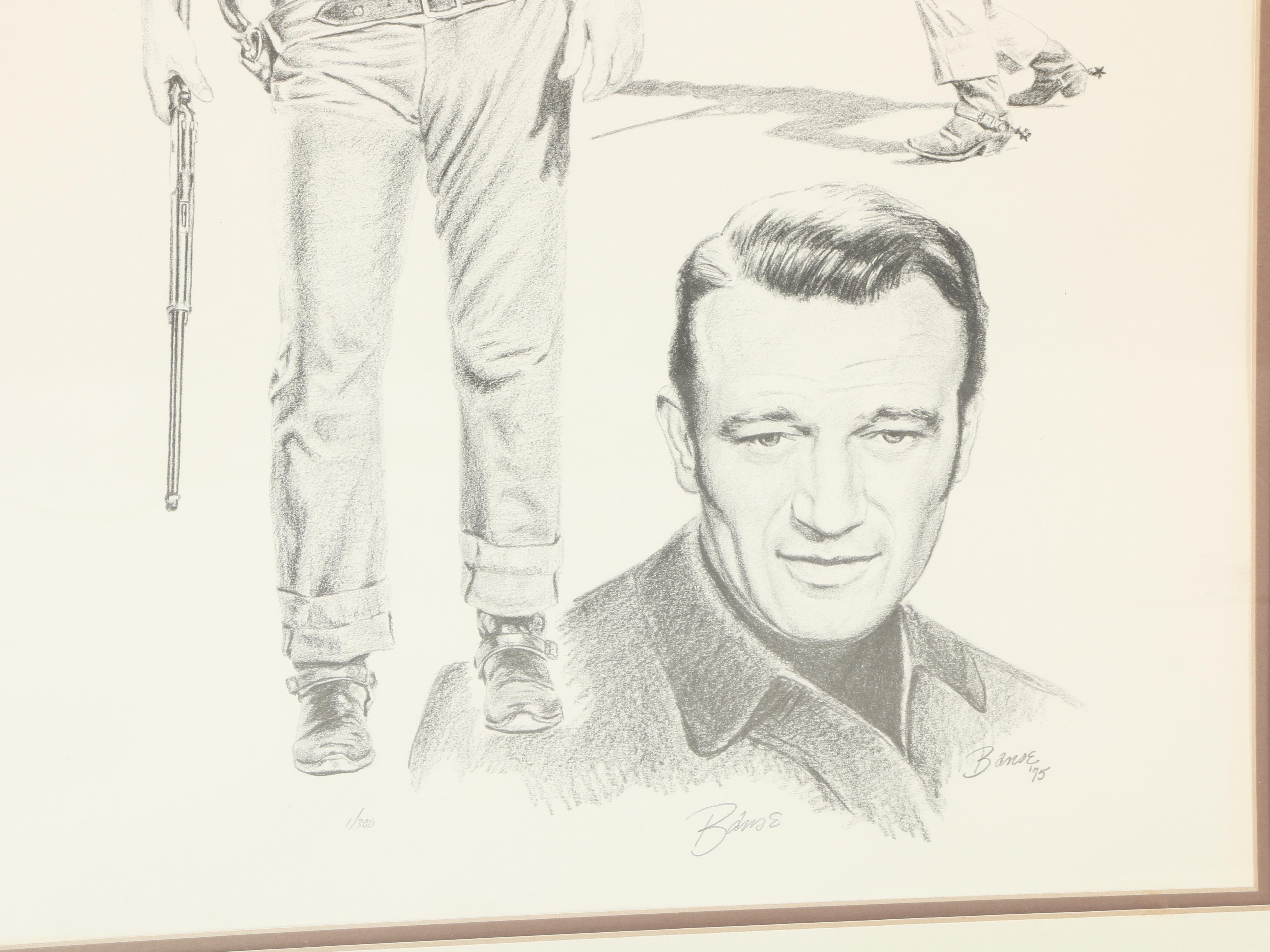 Glen Banse Limited Edition Halftone Print of John Wayne